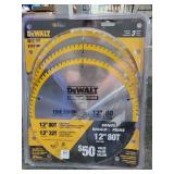 DEWALT 12" - 3 PACK SAW BLADE AND BUTCHER BLOCK