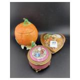 (3) COVERED DRESSER BOXES