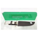 HEN & ROOSTER BOWIE KNIFE W/LEATHER SHEATH -