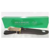HEN & ROOSTER BOWIE KNIFE W/LEATHER SHEATH -
