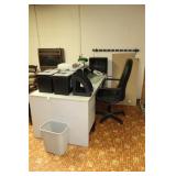 LARGE DESK, COPIERS, FILE BOXES ETC