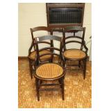 (3) CANE SEAT CHAIRS