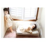 (2) DOLLS & DOLL BED