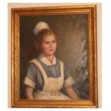 UNSIGNERD OIL ON CANVAS PORTRAIT