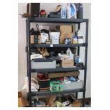 PLASTIC SHELF & CONTENTS