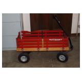 WAGON WITH WOOD SIDES