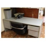 LARGE DESK, CHAIR, OVERHEAD PROJECTOR ETC