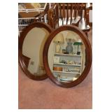 OVAL WALL MIRROR PAIR