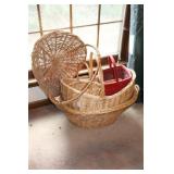 VARIOUS WICKER BASKETS