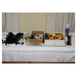 POOL CUE BALL SET, POOL CHALK & GLOVES