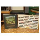 (2) FRAMED TRAIN PRINTS