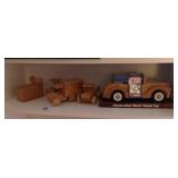 WOODEN TOYS AND CASSETTE TAPES