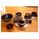 BEAN POTS & BROWN STONEWARE DISHES
