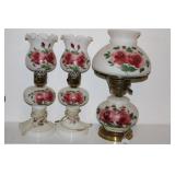 (3) HAND PAINTED LAMPS
