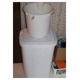 TRASH CANS, CLEANING ITEMS ETC