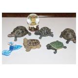 SMALL SNMOW GLOBE, TURTLE FIGURINES ETC