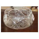 ETCHED PRESSED GLASS BOWL