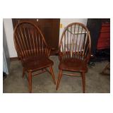 PAIR SPINDLE BACK CHAIRS