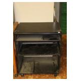 BLACK ROLLING STAND/SHELF