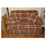 PLAID LOVE SEAT 58" L
