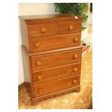 MAPLE CHEST ON CHEST DRESSER