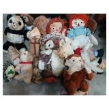 PLUSH TOYS, RAGGEDY ANN & ANDY ETC