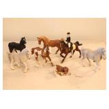 (7) SCHLEIGH HORSE FIGURES