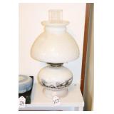 MILK GLASS OIL LAMP