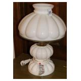 MILK GLASS OIL LAMP