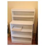 (2) WHITE SHELVES / BOOKCASES