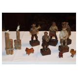 WOOD CARVED FIGURES