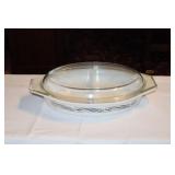 PYREX "BLACK SCROLL" CASSEROLE