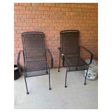 30" METAL AND TILE TABLE WITH 4 CHAIRS