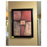 2 ABSTRACT PICTURES (1- ON BOARD 18X24 1- OIL ON