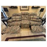 FLORAL PRINT RECLINING SOFA & LOVESEAT