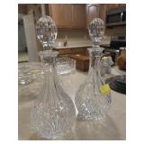2 PRESSCUT DECANTERS