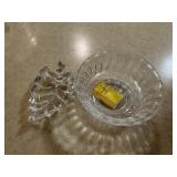 2 PIECE OF PRESSCUT- CANDY DISH AND RING DISH