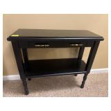 BLACK CONSOLE/SOFA TABLE WITH DRAWER