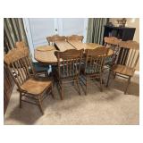 DINING ROOM TABLE 60"X42" WITH 2- 11 1/2" LEAFS &