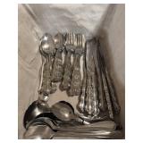 PAPER ROPE BASKET WITH SILVERWARE