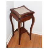 MARBLE TOP SIDE TABLE 27x13x13