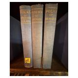 3 BOOKS - POEMS OF EMERSON, POEMS OF HOOD,