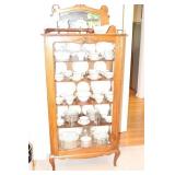OAK 1-DOOR CHINA CABINET W/ MIRROR