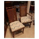 6x CANE BACK DINING CHAIRS BY AMERICAN
