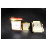 3 TRAVEL CLOCKS - SETH THOMAS & WEST CLOCK