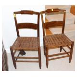 2x ANTIQUE CANE BOTTOM CHAIRS