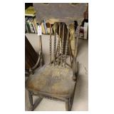 OAK ROCKER & SMALL IRONING BOARD
