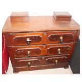 WALNUT 3 DOOR VICTORIAN DRESSER