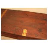CEDAR BLANKET CHEST W/ COPPER STRAPS