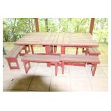 PICNIC TABLE, BENCHES, CHAIR, SIDE TABLES
